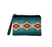 Jeiento Aztec Tribal Style Small Coin Purse for Women Purse Pouch with Smooth Metal Zipper Cosmetic Make Up Storage Bag Travel Business Shopping Money Clips Handbag Purse Clutch Bag