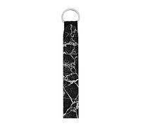 Jeiento Black Car Key Chain with Rings for Men Women Key Ring Neoprene Durable Keychain Lanyards ID Card Keyrings for Backpack