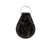 Jeiento Black Marble Print Car Keychain with Metal Ring, Sturdy & Durable Key Chains Holder Wristlet Keychain