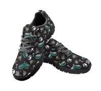Jeiento Black Moon Stars Moth Shoes Womens Men Comfortable Lightweight Running Sneakers Womens Lace Up Trainer Sneakers,6 UK