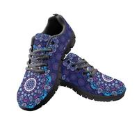 Jeiento Bohemian Mandala Floral Trainers Running Shoes for Women Lady Lightweight Comfort Gym Tennis Sneakers Nurse Dentist Doctor Work Footwear,6 UK