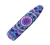 Jeiento Boho Mandala 15x54 Ironing Board Cover Padding with Elastic Edge Purple Floral Full Size Iron Pad Covers Scorch Resistant Replacement Covers Accessories