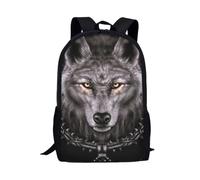 Jeiento Boys High School Middle Backpack with Cool Wolf Travel School Bag for Middle School Student Campus Senior Backpack Cool Rucksack
