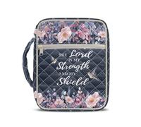 Jeiento Cartoon Dachshund Dog Quilted Bible Cover Case Scripture Church Bag Portable Bible Book Protective with Handle for Women Men Christian Gifts