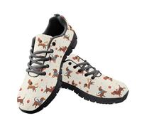 Jeiento Cartoon Dachshund Dog Running Shoes Women's Fashion Walking Sneakers Lace Up Gym Athletic Sneakers Casual Footwear,8 UK