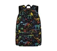 Jeiento Cartoon Dinosaur Backpack for Boys,17 Inch Cute Kids School Backpack Portable Preschool Kindergarten Bookbags Nursery Daycare Toddler Bags Teens Sport Daypack