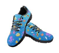 Jeiento Cartoon Sea Animal Shoes for Women Men Slip Resistant Adult Road Running Sneaker Lace Up Tennis Shoes,8 UK