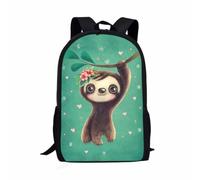Jeiento Cartoon Sloth School Bag for Little Boy Girl Preschool Bookbag Large Capacity Backpack Elementary School Backpack with Adjustable Shoulder Strap,Teens Sport Daypack Adult Travel Ruckpack