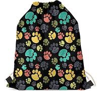 Jeiento Colorful Paws Drawstring Backpack for Boys Girls String Backpack Drawstring Gym Bag Cinch Sack