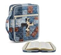Jeiento Cross and Eagle Bible Covers Zipper Bible Bag with Handle Soft Comfort Bible Covers Book Protective Sleeve Christian Gifts for Women