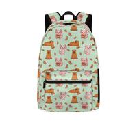Jeiento Cute Axolotls Theme School Backpack Boys Back to School Bag Capybara Backpack for School Lightweight Daypack with Zipper Front Pockets for Sport,Travel,Preschool Elementary School Bookbag