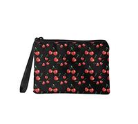 Jeiento Cute Cherry Coin Purse Makeup Pouch for Women Girls Gift Toiletry Bag Cosmetic Case Lady Accessories Holder Daily Storage Organizer
