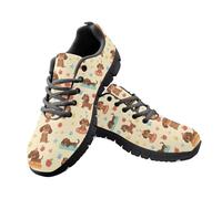 Jeiento Cute Dachshund Dog Shoes for Women Lady Lace Up Shoes Comfortable Breathable Athletic Running Jogging Trainers Sneakers Teenager Girl Sport Footwear,3 UK