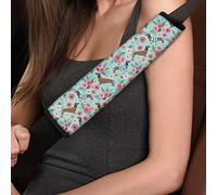 Jeiento Cute Dachshund Seat Belt Pad Cover Customized for Adults Kids, Car Seatbelt Cover 2 Pack Universal Soft and Comfortable Cover