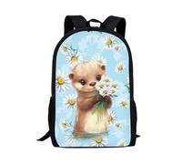 Jeiento Cute Daisy Flower Otter Backpack Kids Cartoon Schoolbag Unisex Rucksack Daypack Children Casual School Travel Laptop Bags