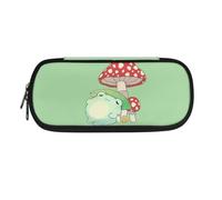 Jeiento Cute Frog Pencil Case,Large Capacity Pencil Bag Big Storage Pencil Box Mushroom Snail Pen Pouch for Boys Girls Teenage,Office School Stationary Organiser Supplies