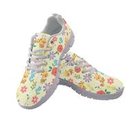 Jeiento Cute Groovy Flower Capybara Running Shoes for Women Men Breathable Trainers Casual Low Top Lace Up Tennis Sneakers Lightweight Fashion Sneakers 10 UK