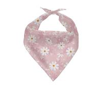 Jeiento Daisy Dog Bandanas Boys Girls Puppy Bandanas Scarf Washable Kerchief Bibs Bandana Accessories for Medium Large Dogs Pet,27.5 x 18.5 x 18.5 inch -Pink
