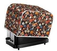 Jeiento Daisy Flower Mushroom Two Slice Toaster Dust Cover Anti Oil Toaster Covers Fingerprint Protection Bread Maker Protection Case Kitchen Small Appliance Accessories Universal Fit,M
