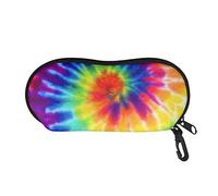 Jeiento Eyewear Glasses Case Rainbow Tie Dye Print Sunglasses Goggles Case for Women Men