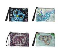 Jeiento Fashion Cosmetic Bag Outdoor Travel Portable Make-up Case Small Toiletry Handy Bag for Women Zipper Closure Pouch Storage Clutch Purse,Cartoon Print