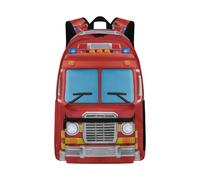 Jeiento Fire Engine School Bag for Girls Boys 17 Inch Backpack College School Bag Kids Preschool Backpack with Adjustable Shoulder Strap Casual Daypack