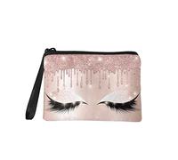 Jeiento Funny Portable Travel Cosmetic Bag Make Up Toiletry Organizer Bag Change Purse Wallets Small Coin Purse,Pink