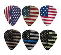 Jeiento Girl & Boy Guitar Picks - American Flag Design, Medium 0.96mm