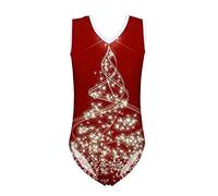 Jeiento Girls Christmas Holiday Clothes Santa X-mas Tree Jumpsuit Dance Gymnastics Leotard Bodysuit