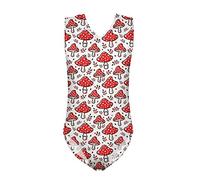 Jeiento Girls One Piece Bathing Suit Cartoon Mushroom Swimsuits for Kids Adjustable Beach Swimwear