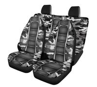 Jeiento Grey Camouflage Universal Car Seat Cover Protector Interior Accessories Front Rear Bench Seat Covers Dust Proof Anti Scratch Pet Back Seat Covers