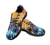 Jeiento Hawaii Tropical Palm Tree Walking Sneakers Comfortable Running Shoes for Women Men Mesh Breathable Gym Workout Tennis Sneakers,9 UK