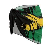 Jeiento Jamaica Flag Bikini Cover Ups Women's Swimwear Cover Up Short Beach Sarong Summer Swim Cover Up
