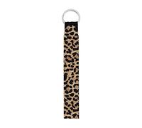 Jeiento Leopard Pattern Keychains Cars Key Chian Hand Lanyard Key Chain Holder for Women Men Home Key Decoration