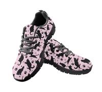 Jeiento Leopard Print Cat Pattern Shoes for Women Men Trainers Running Sneakers Lightweight Breathable Casual Walking Footwear,9 UK