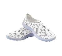 Jeiento Light Walking for Nurse Shoes Women Walking Shoes Sneakers White Medical Equipment Breathable Mesh Flats Loafers Trainers