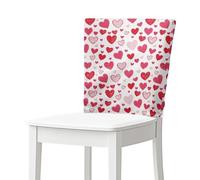 Jeiento Love Heart Chair Back Cover Washable Polyester Dinning High Back Chairs Slipcovers Dust Proof Anti Scratch Slipcovers for Wedding Party