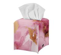 Jeiento Marble Pattern Square Tissue Holders for Bathroom Office Car,Pu Leather Tissue Box Cover Desk Decorative Napkin Paper Storage Case Halloween Decoration