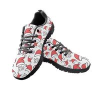 Jeiento Merry Christmas Shoes Womens Trainer Running Shoes Christmas Hat Pattern Sneakers Lightweight Non Slip Gym Workout Tennis Sneakers,9 UK