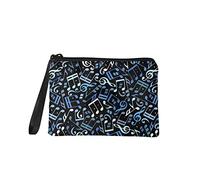 Jeiento Music Note Change Purse Wallets Small Coin Purse Coin Clips Clutch Handbag for Girls Womens Zipper Bags for Purse Flannel