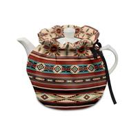Jeiento Navajo Aztec Tribal Tea Cosy Portable Tea Pot Dust Cover Kitchen Home Decorative Tea Pots Cozy Southwestern Native Tribal Kettle Cover,Insulation and Keep Warm