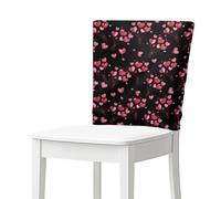 Jeiento Pink Love Balloon Chair Covers for Dinning Room Stretchable Kitchen Chair Covers Soft Washable High Back Chair Slipcover for Wedding Party,Banquet