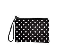 Jeiento Polka Dot Change Purse Wallets Small Coin Purse Coin Clips Clutch Handbag for Girls Womens Zipper Bags for Purse Flannel