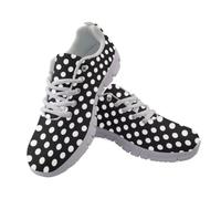 Jeiento Polka Dot Walking Shoes Sneakers for Women Non Slip Mesh Workout Sneakers for Men Breathable Hiking Walking Sports Travel Jogging Shoes 38
