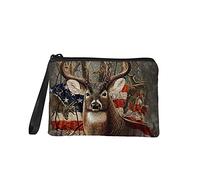 Jeiento Portable Travel Cosmetic Bag Make Up Toiletry Organizer Bag Animal Pattern Change Purse Wallets Small Coin Purse