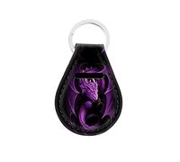 Jeiento Purple Dragon Key Chain for Car Key, Womens Unique Easy Use Keychain Clip with Metal Key Ring for Car Key, Great for Home Key Decoration