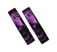 Jeiento Purple Dragon Print Car Seat Belt Pads Cover for Women Men Seatbelt Pads Soft Comfort Seat Belt Cushion Shoulder Strap for Adults Boys Backpack Straps 2 Packs