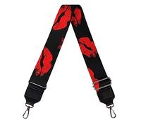 Jeiento Red Lips Woman Shoulder Strap for Bag Guitar Style Shoulder Crossbody Strap Stylish Carry Strap Replacement for Bag Purses Tote Handbag
