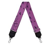 Jeiento Replacement Wide Purse Strap Halloween Bat Shoulder Crossbody Strap Carry Strap 5 cm Wide Guitar Strap for Crossbody Bags for Women