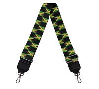 Jeiento Replacement Wide Shoulder Strap Heart Shaped Jamaican Flag Guitar Shoulder Straps Carry Strap Adjustable Camera Shoulder Strap